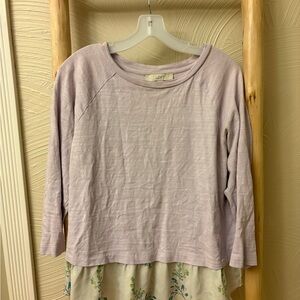 LOFT Lavender Long Sleeve Top